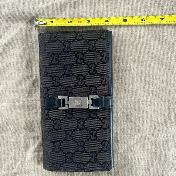 Gucci rare Jackie Piston Lock Long Wallet - Picture 5 of 16